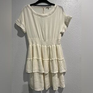 Newbury Kustom women's dress with tiered lace size L